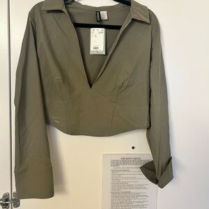 H&M structured crop top